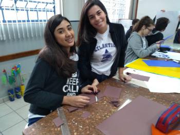 ARTE BIZANTINA - COLAGEM COM PAPEL PICADO