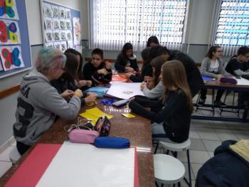 ARTE BIZANTINA - COLAGEM COM PAPEL PICADO